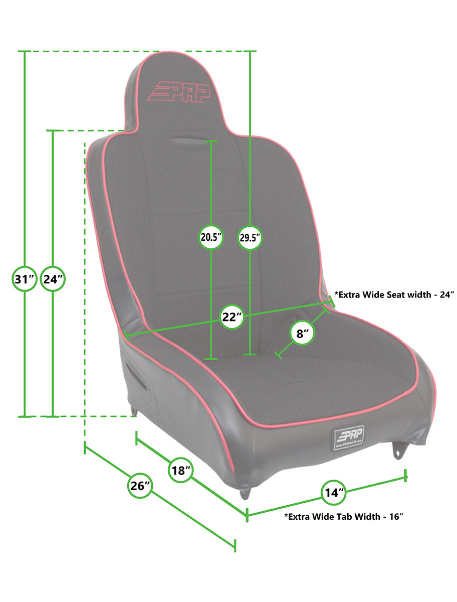 PRP Premier High Back Seat - Pair